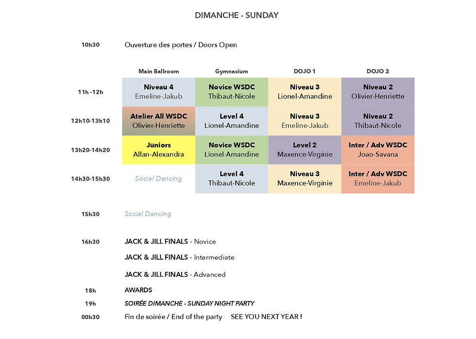 West Coast Swing France West In Lyon Planning Schedule